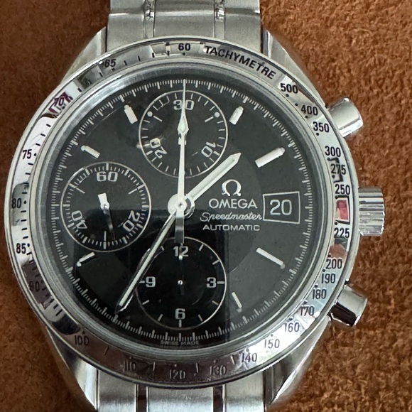 1998 Omega Speedmaster Black Dial Silver Watch